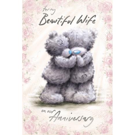 Wife Anniversary Softly Drawn Me to You Bear Card £2.49